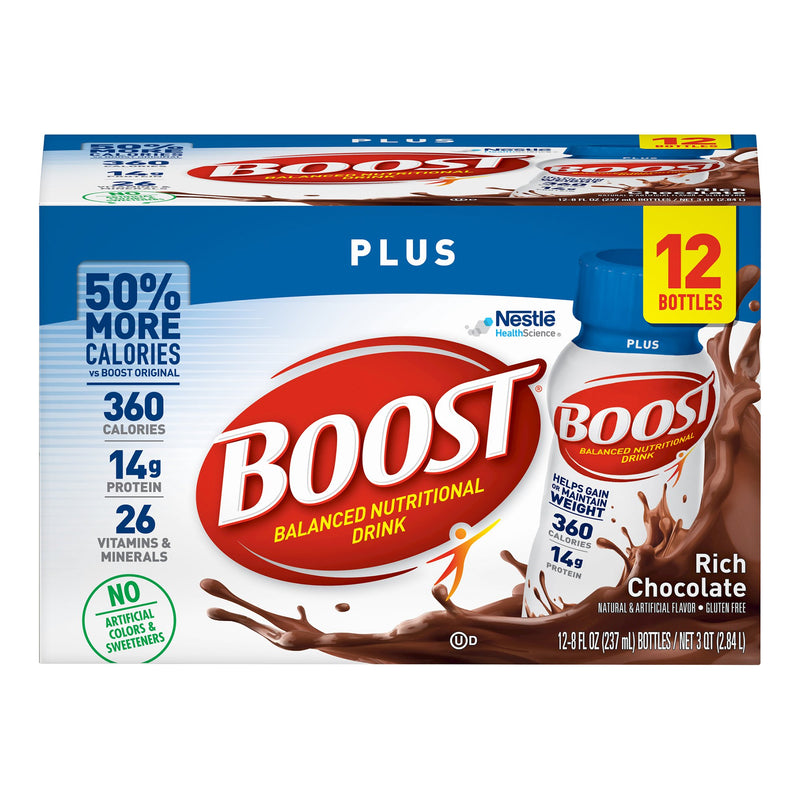 Boost® Plus Chocolate Oral Supplement, 8 oz. Bottle, 1 Pack of 12 (Nutritionals) - Img 2