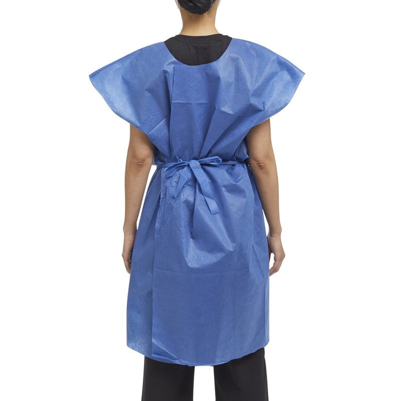 Graham Medical Products Exam Gown, Medium/Large, Blue, 1 Case of 50 (Gowns) - Img 2