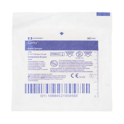 Curity™ Sterile USP Type VII Gauze Sponge, 3 x 3 Inch, 1 Pack (General Wound Care) - Img 1