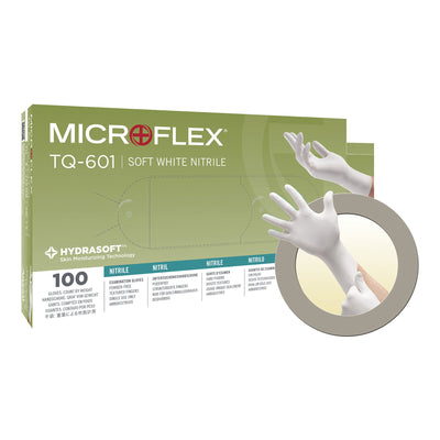 Soft White Nitrile Exam Glove, Extra Small, White, 1 Case of 10 () - Img 1