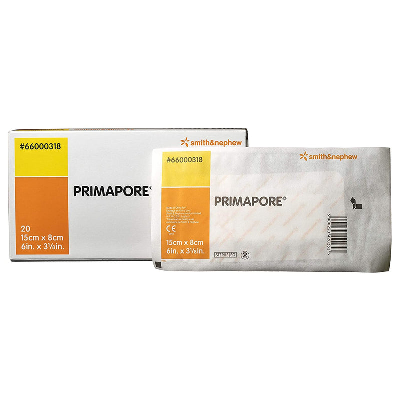 Primapore White Adhesive Dressing, 8 x 15 Centimeter, 1 Case of 200 () - Img 1