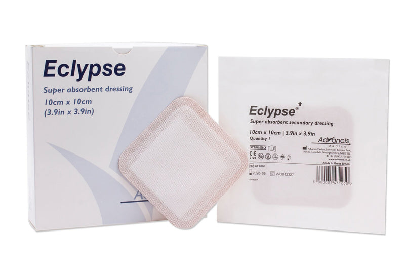 Eclypse® Super Absorbent Wound Dressing, 4 x 4 Inch, 1 Box of 20 (Advanced Wound Care) - Img 1