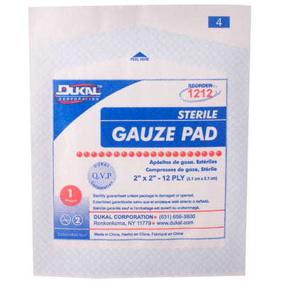 Dukal™ Sterile Gauze Sponge, 2 x 2 Inch, 1 Case of 2400 (General Wound Care) - Img 2