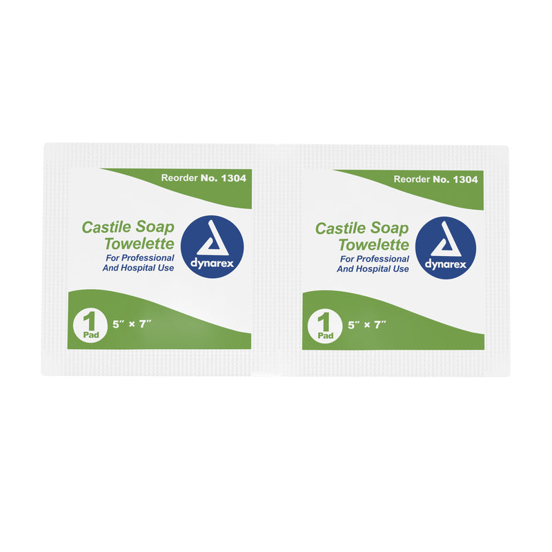 dynarex® Scented Castile Soap Towelettes, Individual Packets, 1 Case of 1000 (Skin Care) - Img 2