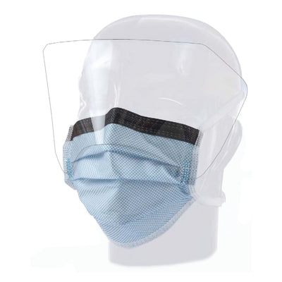 Precept® Fluidgard® Level 3 Surgical Mask with Anti-Fog/Glare Eye Shield, 1 Box of 25 (Masks) - Img 1