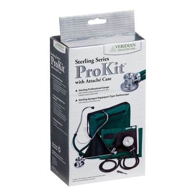 Sterling Series ProKit™ Aneroid Sphygmomanometer with Stethoscope, Teal, 1 Each (Blood Pressure) - Img 3
