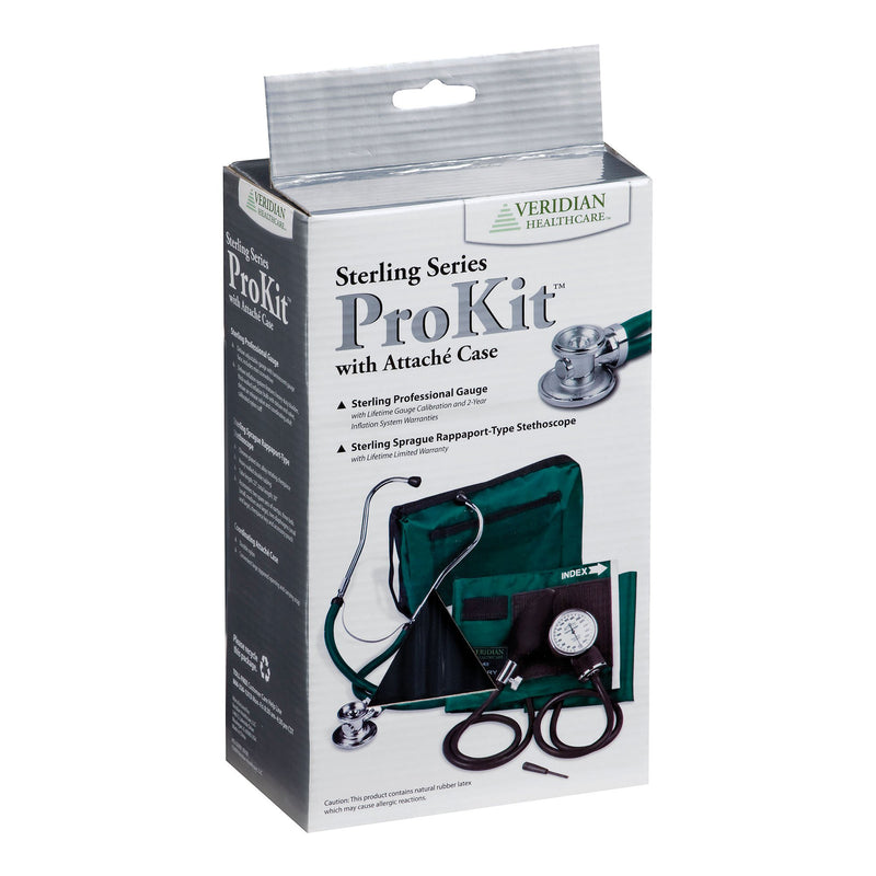 Sterling Series ProKit™ Aneroid Sphygmomanometer with Stethoscope, Teal, 1 Case of 20 (Blood Pressure) - Img 3