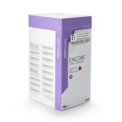 Encore® Latex Textured Surgical Glove, Size 7.5, Ivory, 1 Box of 50 () - Img 2