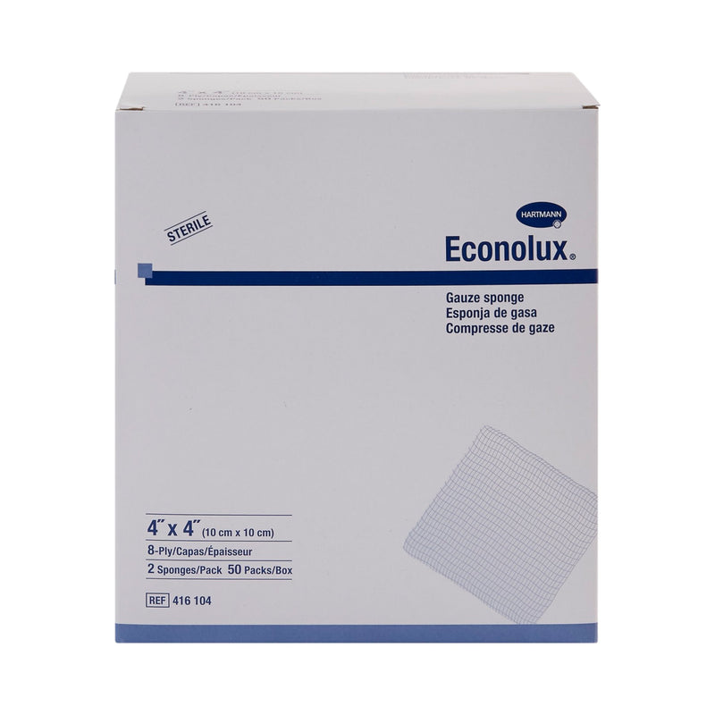 Econolux® Sterile Gauze Sponge, 4 x 4 Inch, 1 Box of 100 (General Wound Care) - Img 2