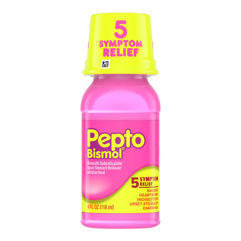 Pepto Bismol® Bismuth Subsalicylate Anti-Diarrheal, 4-ounce bottle, 1 Each (Over the Counter) - Img 1