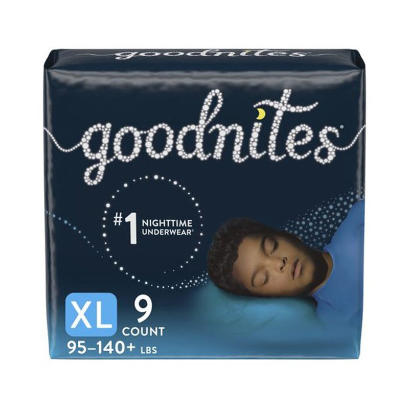 Goodnites® Boys Heavy Absorbency Nighttime Underwear, X-Large, 1 Pack of 9 () - Img 1