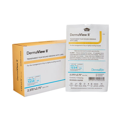 DermaView II™ Transparent Film Dressing, 6 x 7 Centimeter, 1 Box of 100 () - Img 1