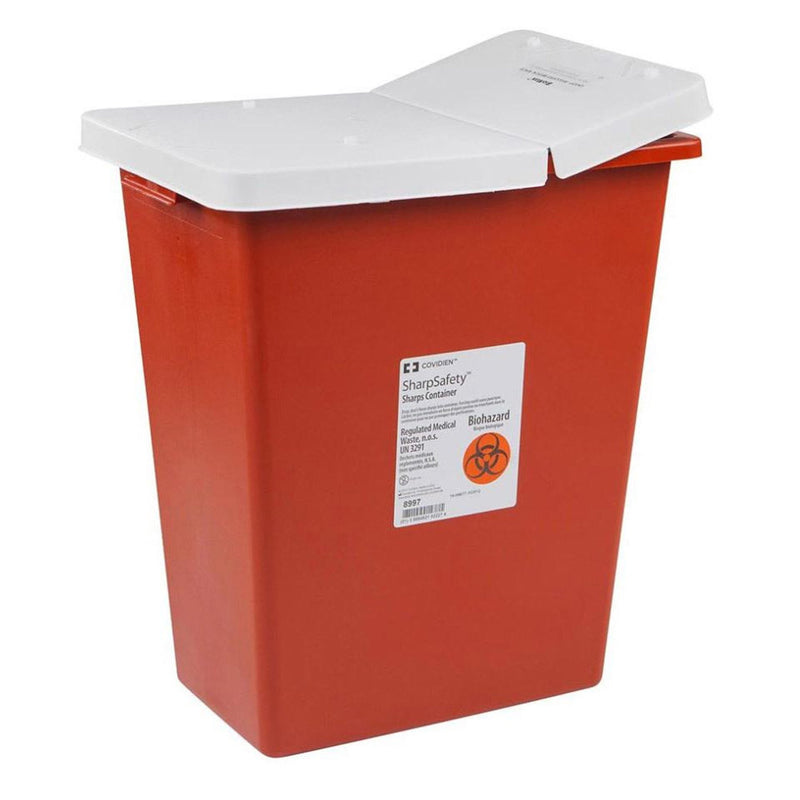 SharpSafety™ Multi-purpose Sharps Container, 12 Gallon, 18¾ x 18¼ x 12¾ Inch, 1 Each () - Img 1