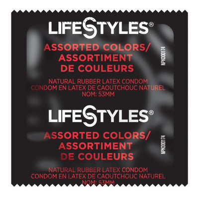 Lifestyles® Assorted Colors Lubricated Condom, 1 Case (Over the Counter) - Img 1