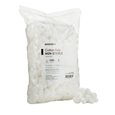 McKesson Cotton Balls, Non-Sterile, White, 1 Bag of 1000 (General Wound Care) - Img 1