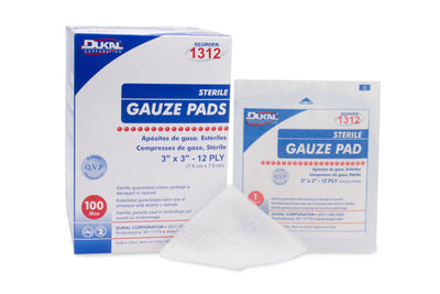 Dukal™ Sterile Gauze Sponge, 3 x 3 Inch, 1 Box of 100 (General Wound Care) - Img 1