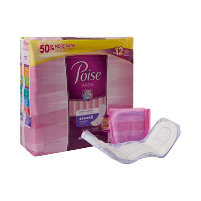 Poise Bladder Control Female Disposable Pads, Heavy Absorbency, Absorb-Loc Core, One Size Fits, 15.9 Inch, 1 Pack of 45 () - Img 1