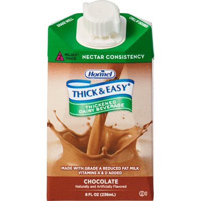 Thick & Easy® Dairy Nectar Consistency Chocolate Milk Thickened Beverage, 8 oz. Carton, 1 Case of 27 (Nutritionals) - Img 1