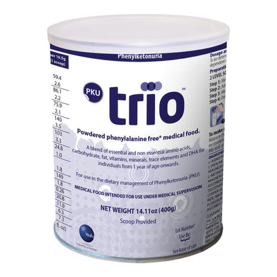 PKU trio™ Vanilla PKU Oral Supplement, 400-gram Can, 1 Case of 6 (Nutritionals) - Img 1