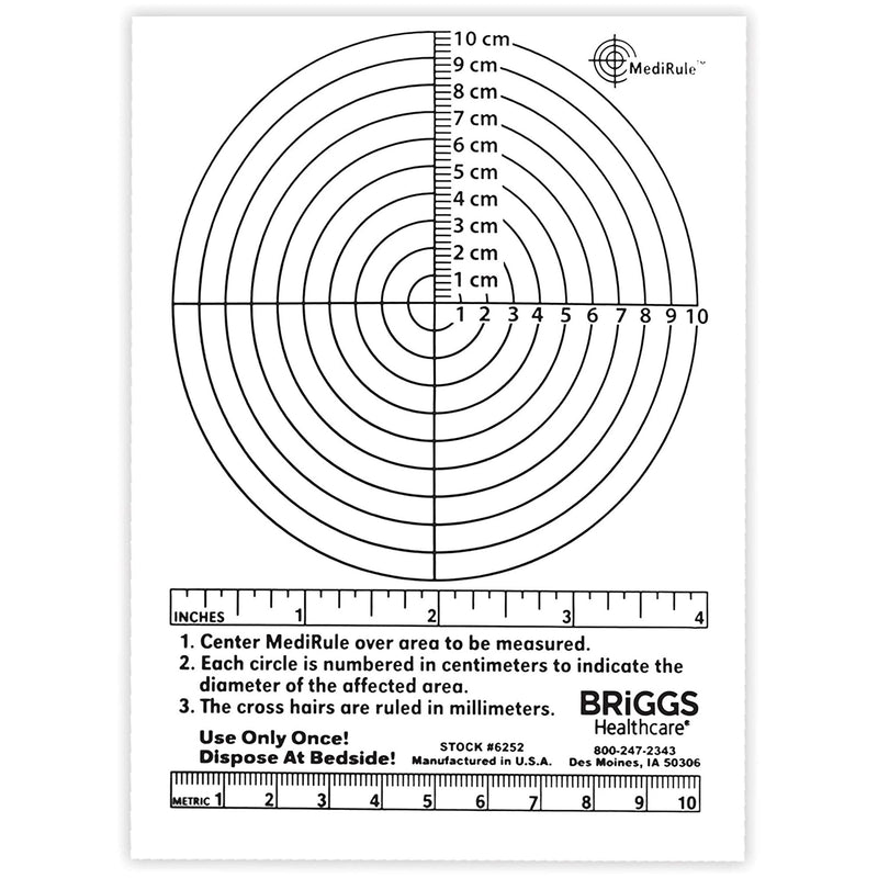 Briggs® MediRule™ Wound Measuring Device, 1 Box of 250 (Wound Measuring Devices) - Img 1