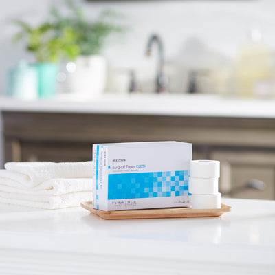 McKesson Silk-Like Cloth Medical Tape, 1 Inch x 10 Yard, White, 1 Box of 12 (General Wound Care) - Img 10