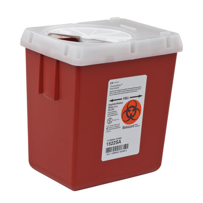 AutoDrop™ Phlebotomy Sharps Container, 2.2 Quart, 7¼ x 6½ x 4½ Inch, 1 Each () - Img 1