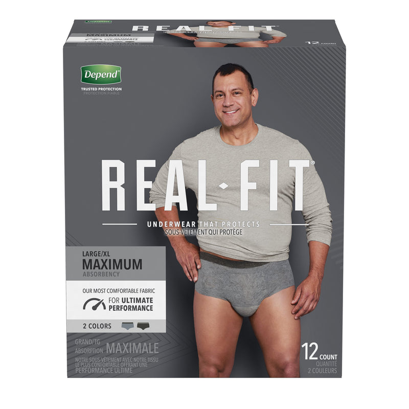 Depend® Real Fit® Maximum Absorbent Underwear, Large / Extra Large, 1 Case of 24 () - Img 2