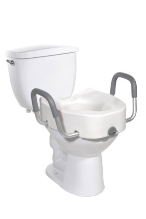 drive™ Premium Elongated Toilet Seat with Lock, 1 Each (Raised Toilet Seats) - Img 1