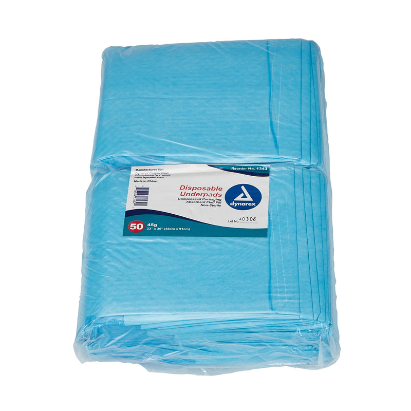 dynarex® Absorbent Fluff Fill Underpad, 23 x 36 Inch, 1 Case of 150 (Underpads) - Img 2