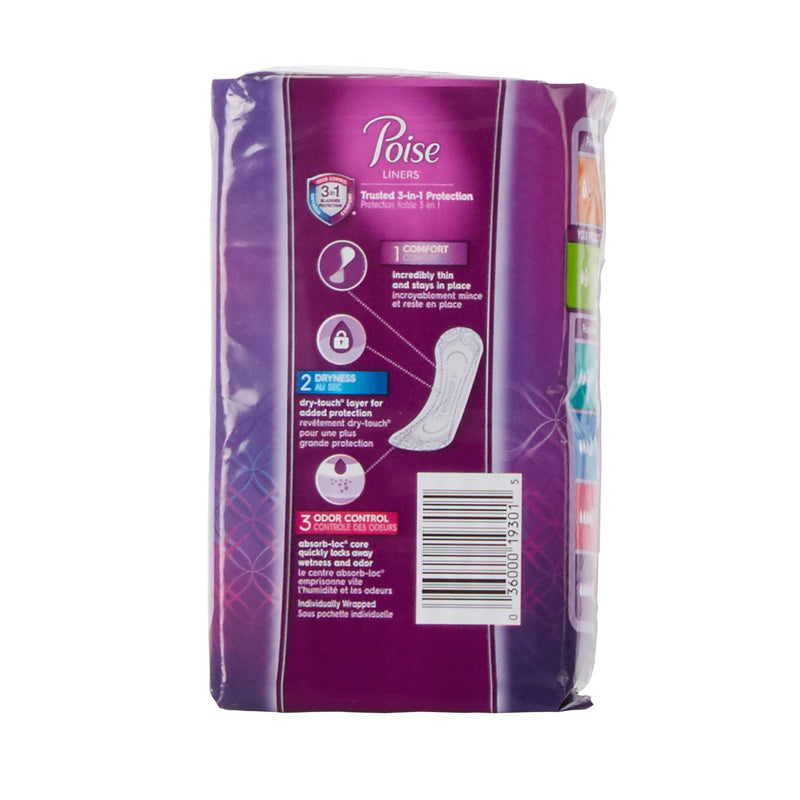 Poise Bladder Control Pads, Light Absorbency, Regular Length, 7.5", Adult, Female, Disposable, 1 Case of 208 () - Img 2