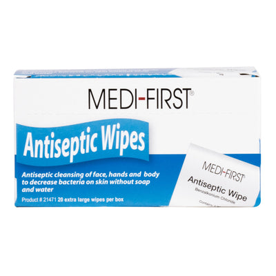 Medi First Sanitizing Skin Wipe, 1 Box of 20 (Skin Care) - Img 1