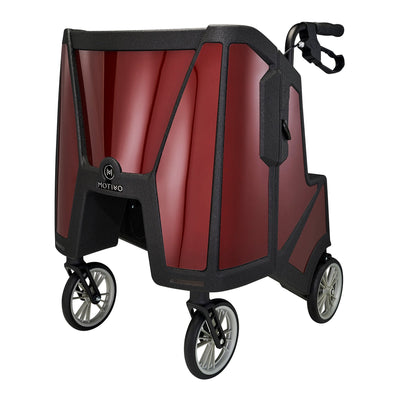 Tour 4 Wheel Rollator, 31 to 37 Inch Handle Height, Ruby Red, 1 Each (Mobility) - Img 3