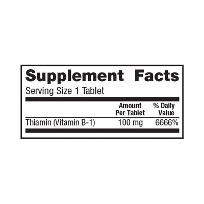 Geri-Care® Vitamin B-1 Supplement, 1 Bottle (Over the Counter) - Img 3