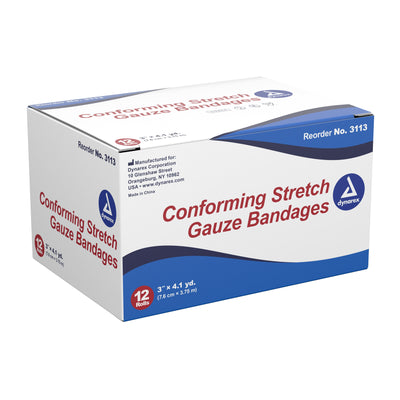 Dynarex® Sterile Conforming Bandage, 3 Inch x 4-1/10 Yard, 1 Each (General Wound Care) - Img 2