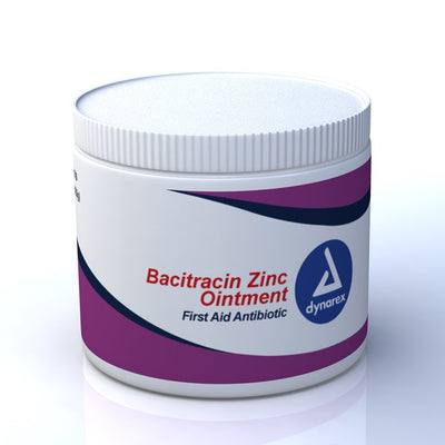 dynarex Bacitracin Zinc First Aid Antibiotic, 15 oz. Jar, 1 Case of 12 (Over the Counter) - Img 1