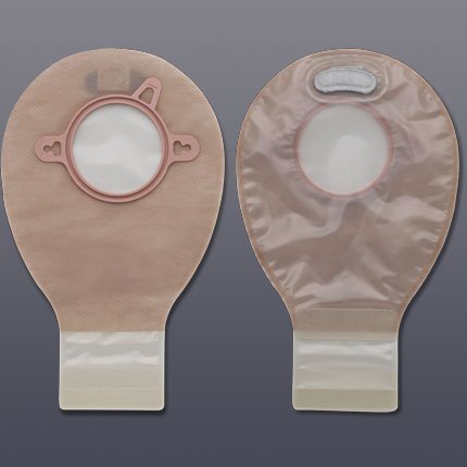 New Image™ Two-Piece Drainable Transparent Filtered Ostomy Pouch, 7 Inch Length, 2¼ Inch Flange, 1 Box of 20 (Ostomy Pouches) - Img 1