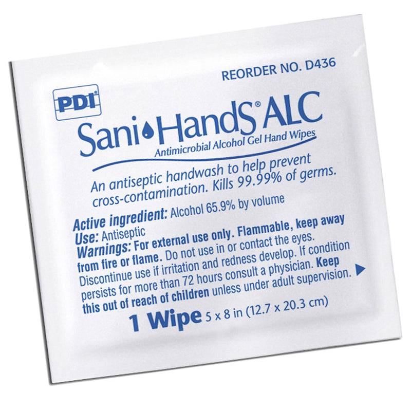 Sani-Hands Hand Sanitizing Wipes, Ethyl Alcohol, Unscented, 5 X 8 Inch, 1 Box of 100 (Skin Care) - Img 4