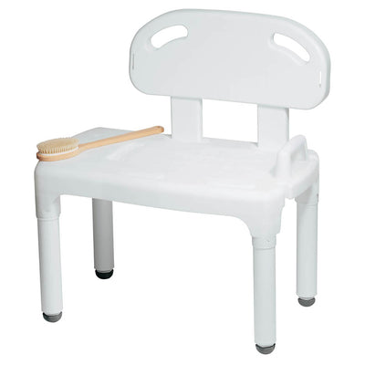 Carex® Bath Transfer Bench, 17½ to 22½ Seat Height, 1 Each (Transfer Equipment) - Img 1