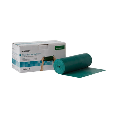 McKesson Exercise Resistance Band, Green, 5 Inch x 6 Yard, Medium Resistance, 1 Each (Exercise Equipment) - Img 1