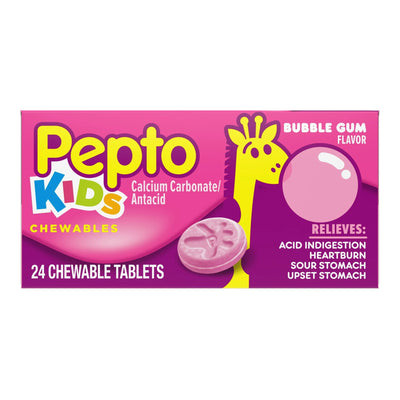 PEPTO-BISMOL, TAB CHEW BUBBLE GUM (24/BX) (Over the Counter) - Img 1