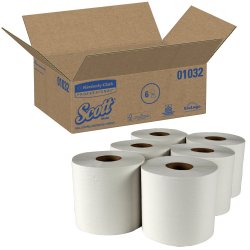 Scott® Essential White Paper Towel, 6 Rolls per Case, 1 Case of 6 (Paper Towels) - Img 1