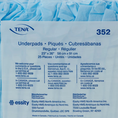 TENA Regular Underpads, Light Absorbency, Blue, Disposable, Latex-Free, 23 X 36 Inch, 1 Pack of 25 (Underpads) - Img 4