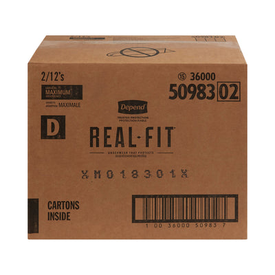 Depend® Real Fit® Maximum Absorbent Underwear, Large / Extra Large, 1 Pack of 12 () - Img 9