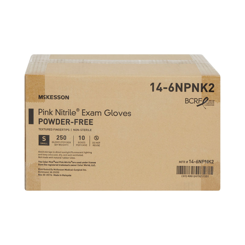 McKesson Pink Nitrile® Nitrile Exam Glove, Small, Pink, 1 Box of 250 () - Img 4