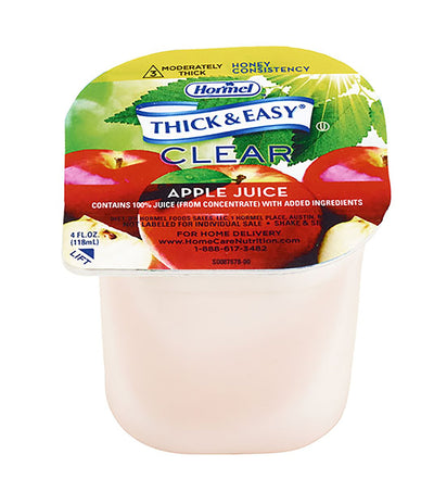 Thick & Easy® Clear Honey Consistency Apple Thickened Beverage, 4-ounce Cup, 1 Case of 24 (Nutritionals) - Img 1
