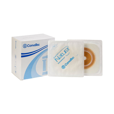 Sur-Fit Natura® Colostomy Barrier With Up to 1-1¼ Inch Stoma Opening, White, 1 Box of 10 (Barriers) - Img 1