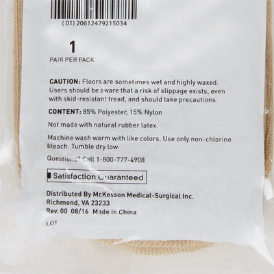 McKesson Slipper Socks, X-Large, Tan, 1 Case of 48 (Slippers and Slipper Socks) - Img 4