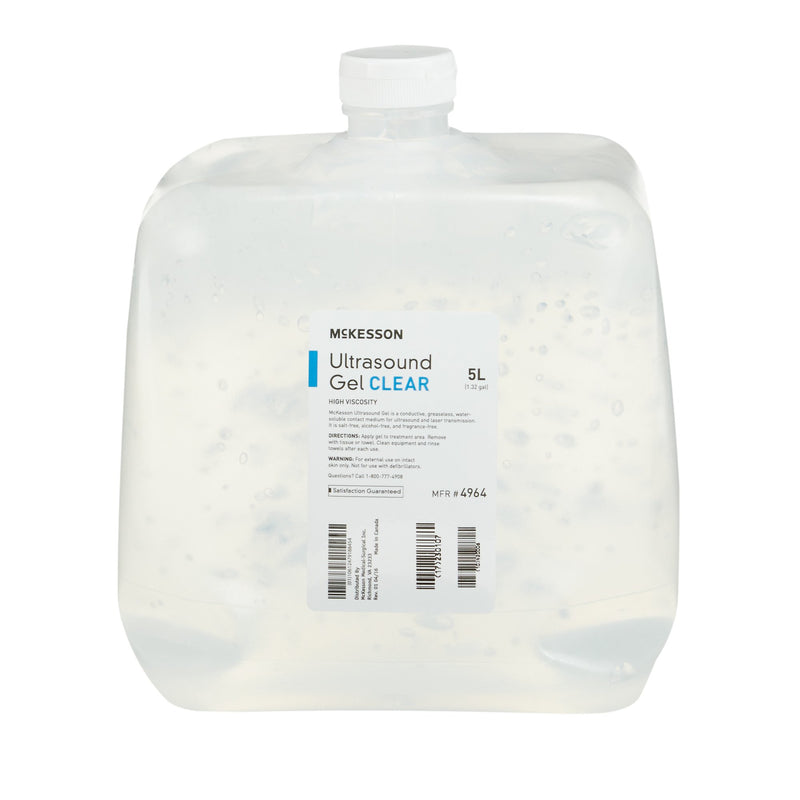 McKesson Ultrasound Gel, Clear, 5 Liters, Cubitainer, Ultrasound and Laser Transmission, 1 Case of 4 (Conductive Gel and Cream) - Img 1