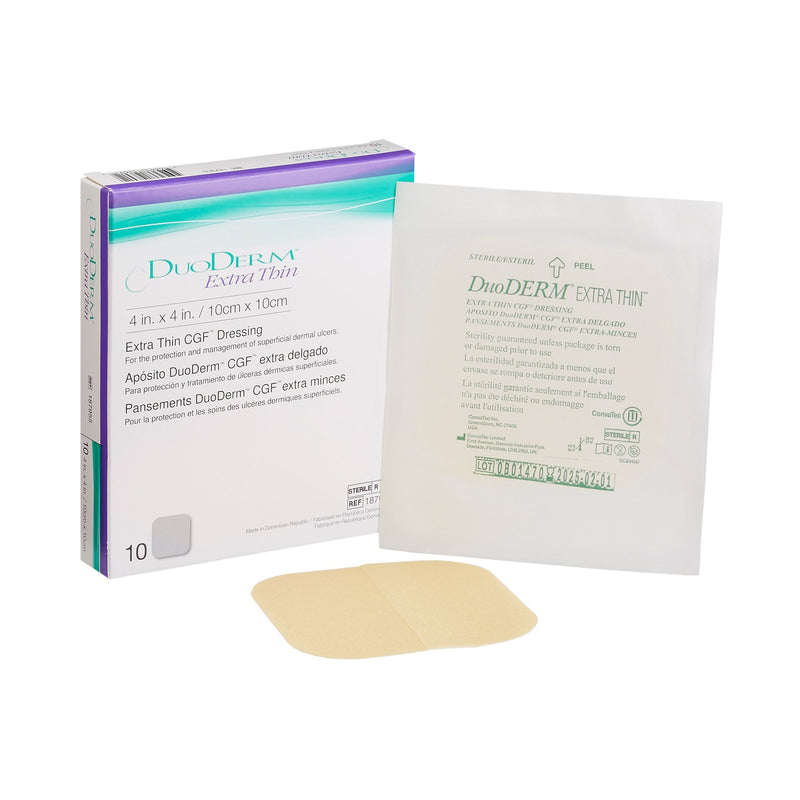 DuoDerm® Extra Thin Hydrocolloid Dressing, 4 x 4 Inch, 1 Each (Advanced Wound Care) - Img 1