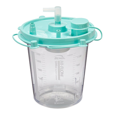Hi-Flow™ Rigid Suction Canister for use with Bemis Quick-Drain™ Systems, 1200 mL, 1 Case of 48 (Suction Canisters and Liners) - Img 1